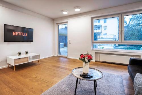 Wiesbaden Apartment | 2 BR Loft - WHIRLPOOL - TERRASSE - ZENTRAL - WIFI - BUSINESS - KAFFEE - NETFLIX
