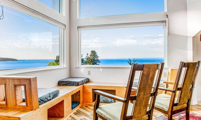 Diamond Point House | 2-story home with water views, 2 decks, hot tub, 2 kitchens - near beach