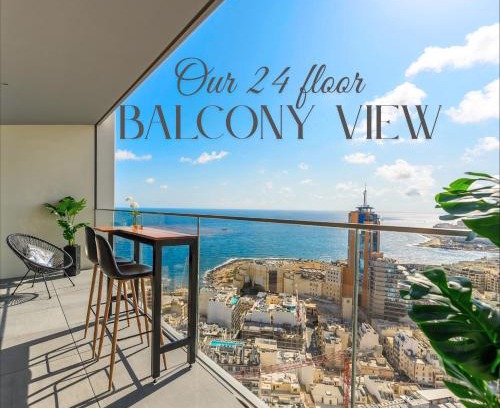 Paceville Apartment | 24th Floor Sea View Apart-Hotel in Mercury Tower St Julians