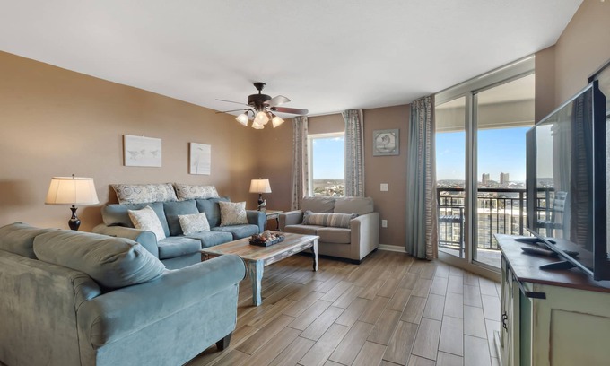 Ocean Drive Condo | 2BR/2BTH Angled Oceanview Condo| Free Parking| Resort Access| North Side View