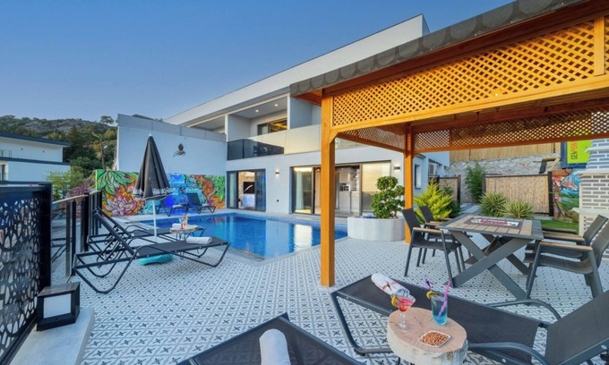 Faralya Villa | 3 bedroom villa with sea view and jacuzzi in Fethiye/Faralya location,Sea Renity