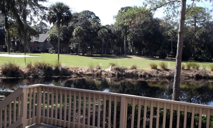Shipyard Plantation Condo | 3 BR Nearest to Beach on Lagoon with Golf View & 2 Private Decks