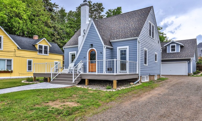 Minocqua House | 3-story lakefront home near downtown with lake & dock access, washer/dryer, deck