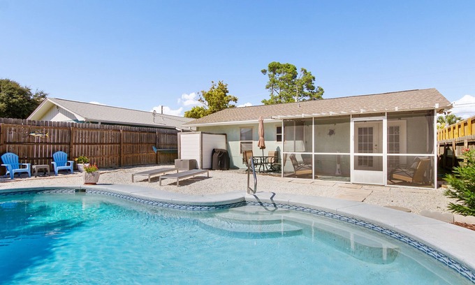 Biltmore Beach House | 3B/2B house with POOL. 700' to public boat ramp & .6 mi to beach access!