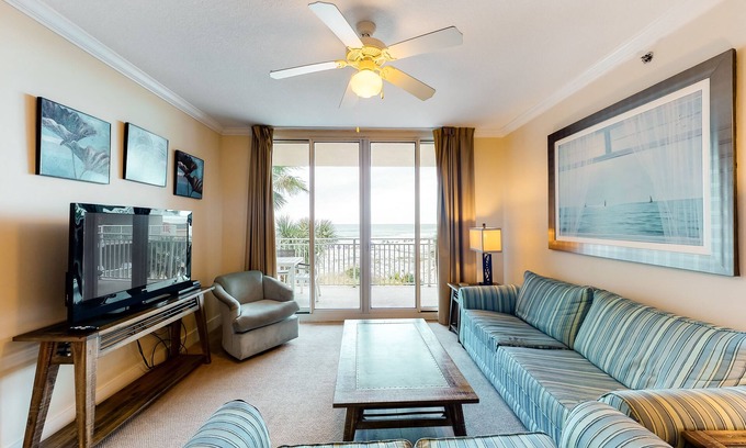 Fort Walton Beach Condo | 3rd Floor Coastal Condo On Okaloosa Island Waterfall, Lazy River