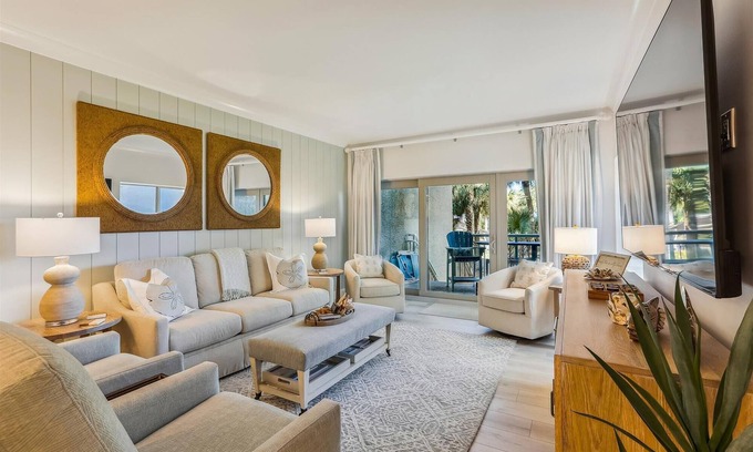 Palmetto Dunes Condo | 434 Captains Walk, Oceanfront,1st Floor Walkout, Fully Renovated, Golf