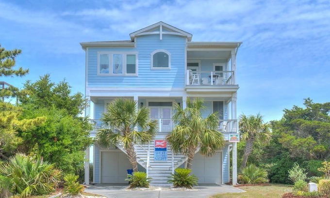 Caswell Beach House | 4BR/3.5BA House, 2nd Row with Water Views, Dog Friendly, Sleeps 11