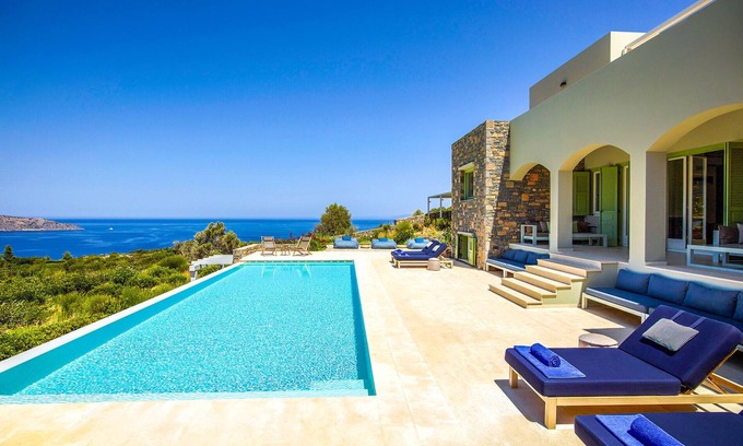 Elounda House | 5' to Elounda Beach/16 Bedrooms Luxury Estate/2 Private Pools/Hot Tub/Gym