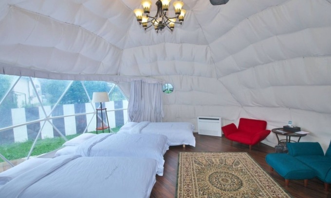 Kujukuri Cabin | 6m dome tent 30 square meters villa house with /Sambu-gun Chiba
