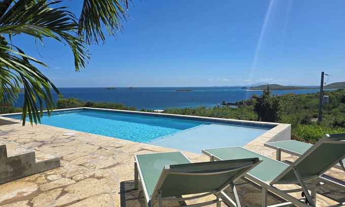 Fraile Villa | 7 minute walk to Zoni beach AC. 3 Bedrooms for 6. 33x15' pool with an oceanview