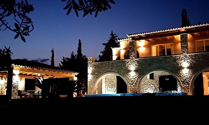 Ermionida Villa | A Private Villa at a Prime Location, Just Off the Rocky Shore. Swimming Pool.