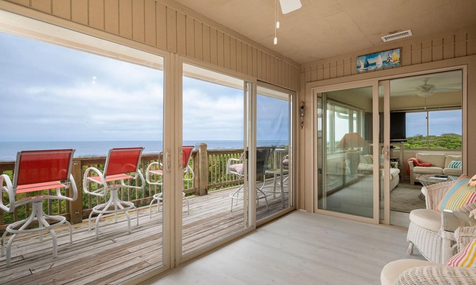 Caswell Beach Condo | A Searious Sunset View: Panoramic Ocean Views, Community Pools