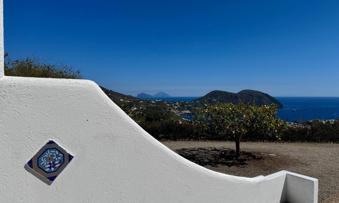 Monte Gallina Apartment | Aeolian Villa - Apartment with two bedrooms, sea view, and garden