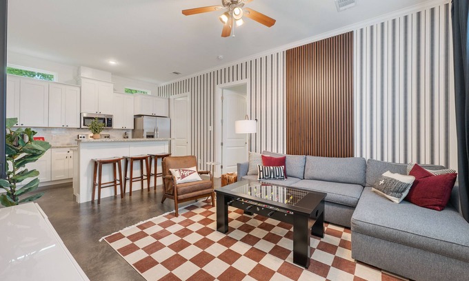 College Park House | Aggieland Gameday Guesthouse with putting green and fire pit! Walk to Kyle Field