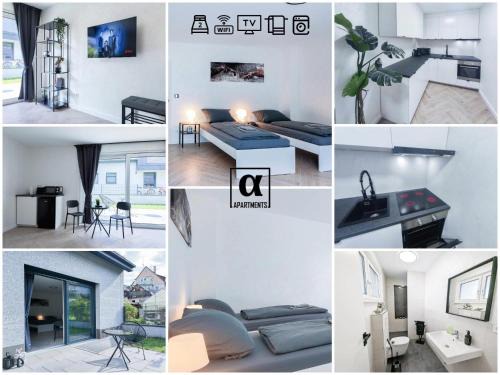 Stuttgart Apartment | ALFA Stuttgart Doppelzimmer Teeküche Porsche Bosch l Gemeinschaftsbad WIFI SmartTV l Terrasse l Double room with kitchenette and shared bathroom l Terrace BS21A4