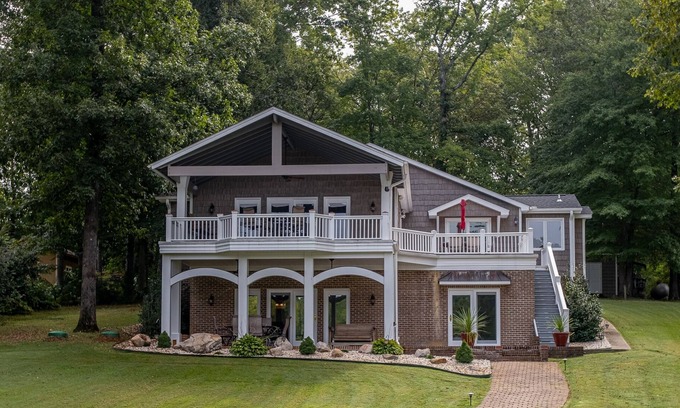 Littleton House | Amazing home w/great view, boat house w/top deck, deep water, & Splash Island