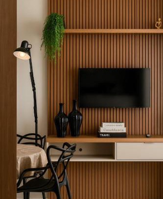 Embare Apartment | Apartamento Frente ao Mar no Embaré Moderno Completo com Vaga