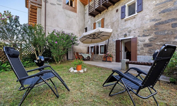 Bleggio Inferiore Ski Chalet | Apartment 'Antico Casolare Di Alice' with Mountain View,Private Terrace and Wi-Fi