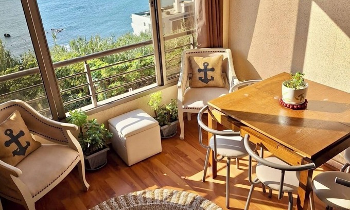 Concon Apartment | Apartment Concón with Sea View & Pool, 1BR, Torre Molinos