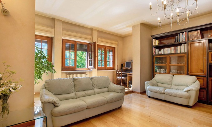 Aosta Apartment | Apartment 'Il Giardino Di Aosta' with Mountain View, Shared Garden and Wi-Fi