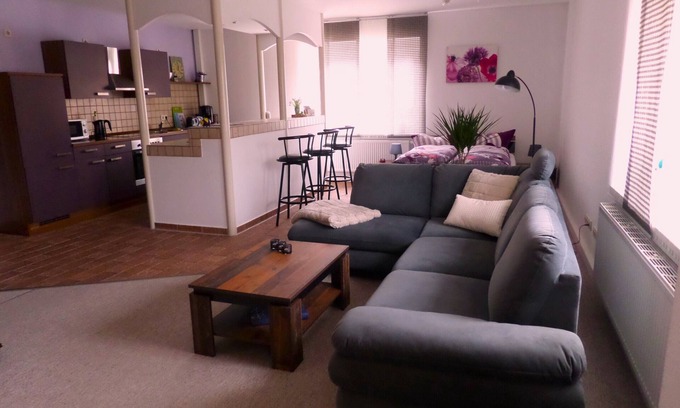 Zahna-Elster Apartment | Apartment-Mobility bath-City view-Ferienwohnung 1