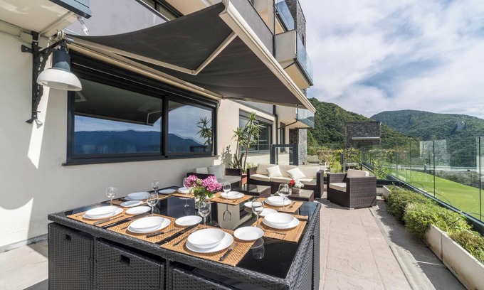 Perledo Apartment | Apartment “Residence Le Terrazze” with Mountain View, Pool & Wi-Fi
