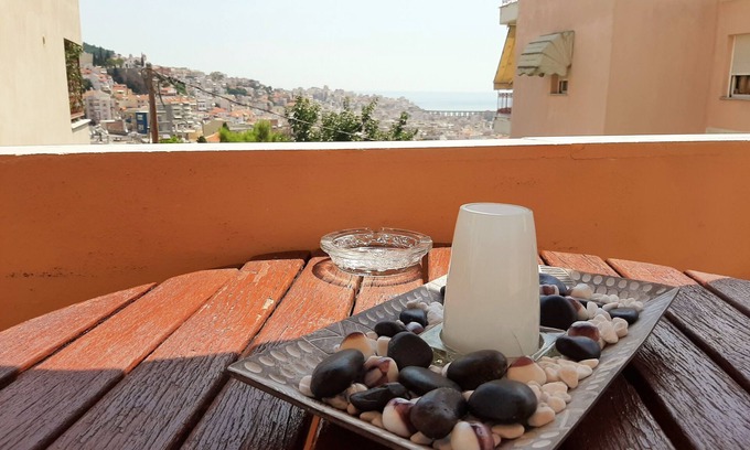 Kavala Apartment | Apartment with Balcony City & Sea View+Parking