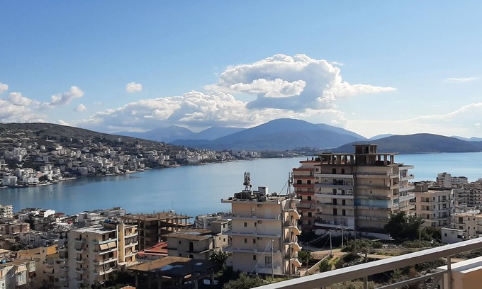 Sarande Apartment | Apartment with Sea & City View for 8