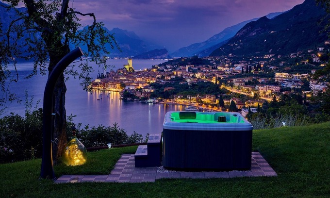 Malcesine Apartment | Apartment wonderful view of Lake Garda, Malcesine, terrace, garden