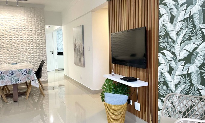 Jardim Las Palmas Apartment | Apt Tombo | Gourmet Balcony | Air Conditioning | Pool | WiFi | 5 min from the beach