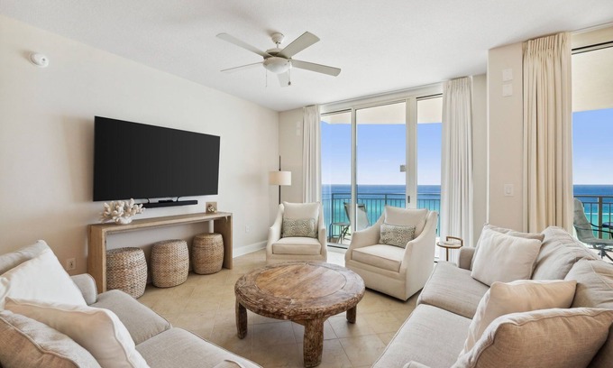 Panama City Beach Condo | Aqua 802 Oceanfront/Hi+Clean Standard/Wifi/Beach Chairs