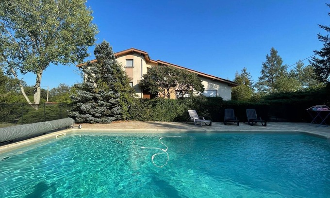 Pommiers Cottage | Architect's Villa with Pool, BBQ, and Fireplace in Scenic Forez