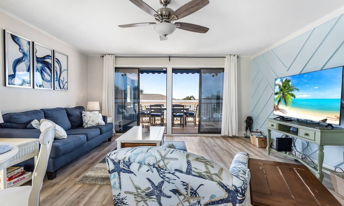 Holiday Isle Condo | Beach Chairs & Umbrella Included- Quick Walk to Private Beach- Golf Course View