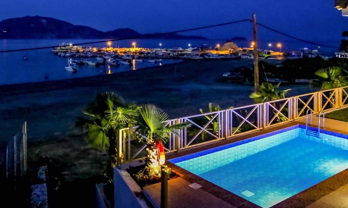 Agios Sostis Villa | Beach front location, 2 bedrooms, 2 bathrooms, great views, AC, Free WiFi