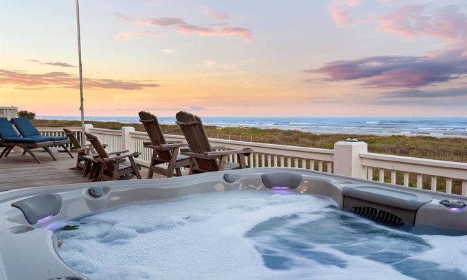 Galveston House | Beachfront | Hot Tub | Large Deck