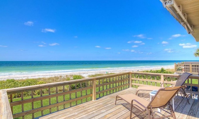 Belleair Beach Condo | BEACHFRONT! Quiet Belleair Beach condo with amazing Gulf of Mexico sunset views!