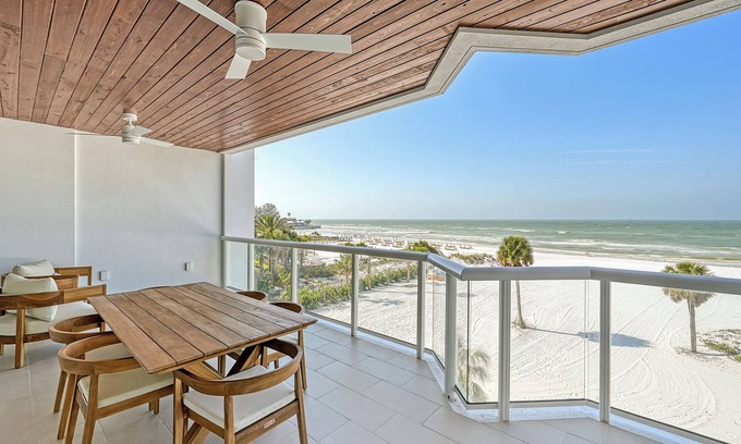 Siesta Key Condo | Beathtaking Costal Luxury with Direct Beach and Gulf Views: Residence 405