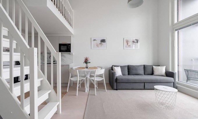 Tampere Apartment | Beautiful Brand New 1BR Loft in Amuri with Balcony