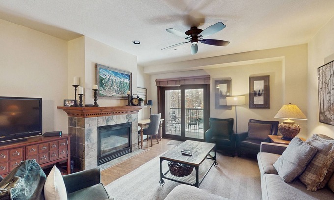 Peak 9 Condo | Beautiful condo in the heart of town with hot tubs & pool - walk to lifts