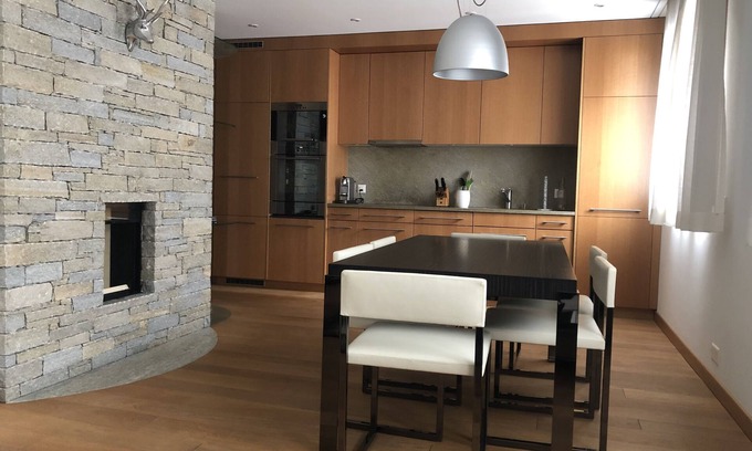 St. Moritz Apartment | Beautiful luxury apartment in the center of St. Moritz with private parking