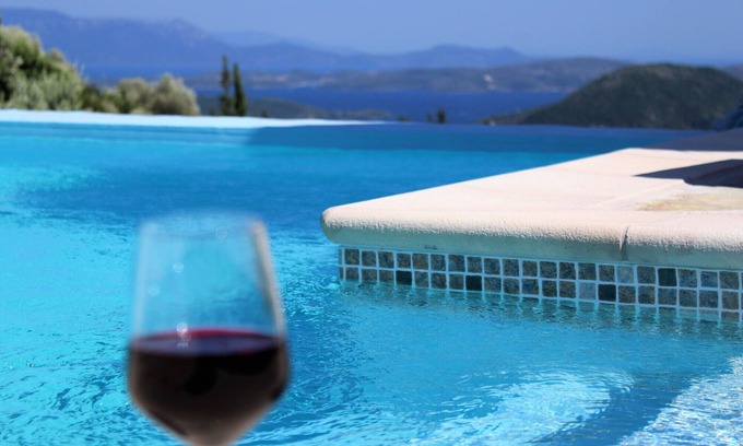 Nidri Villa | Beautiful new Luxury secluded Villa with big pool & sea view