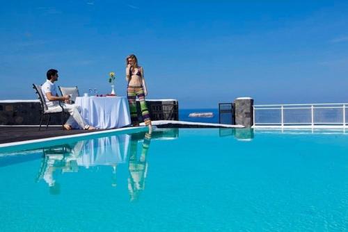 Megalochori Villa | Beautiful Santorini Villa 2 Bedroom Villa Panoramic Caldera Sea Views & Private Plunge Pool Megalochori