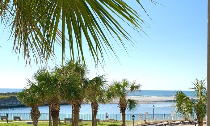 Myrtle Beach Condo | Beautiful TowerSouth 2BR/2BA beach condo w/Beach Locker! Large Patio w/views!