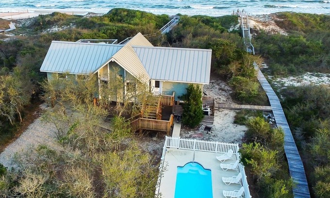 Sea Palm Village House | BEST BEACHFRONT VALUE ON SGI! 4 BR/2 BA, Heated Pool, Spa and Awesome Reviews!
