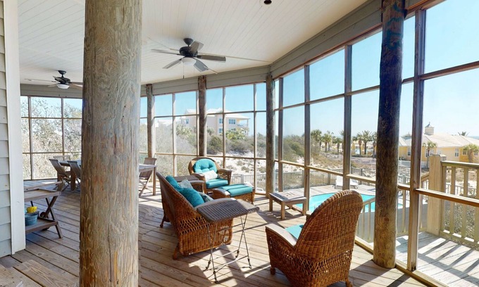 Fort Morgan House | Big Beach House, Gulf Views, Private Pool, Steps to Gulf!