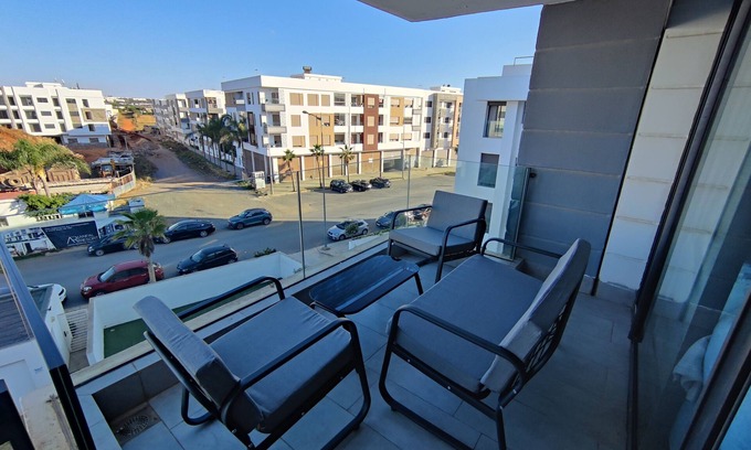 Temara House | Blue Themed Vacation Condo close to the beach and with view on the pool