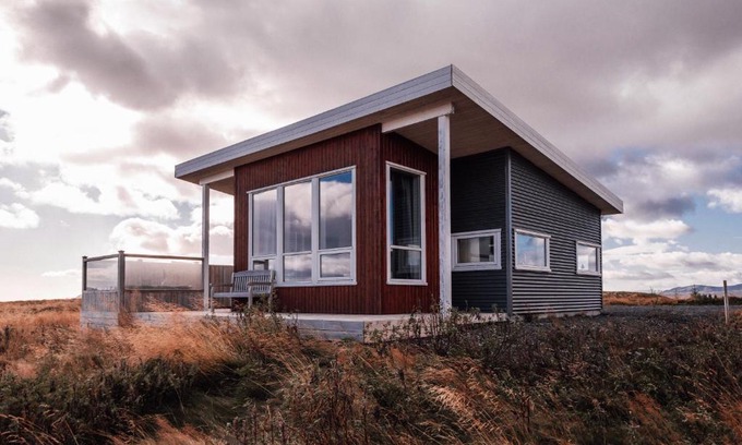 Reykholt House | Blue View Cabin 7A With private hot tub