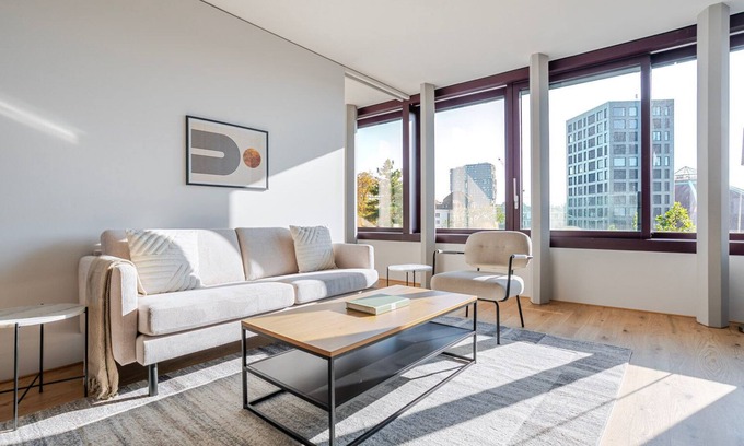 Vorstadte Apartment | Blueground | Basel-Vorstaedte, view, nr Rhine