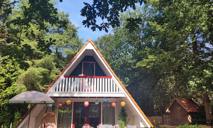 IJhorst House | Boshuisje Casa Ciconia, Zeer Kindvriendelijk, Opmaakte Bedden en Eigen Bostuin