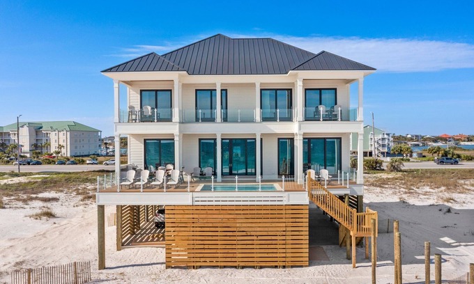Orange Beach East House | Brand New Stunning Gulf Front with Pool! Perdido Tide Beach House! Luxurious!